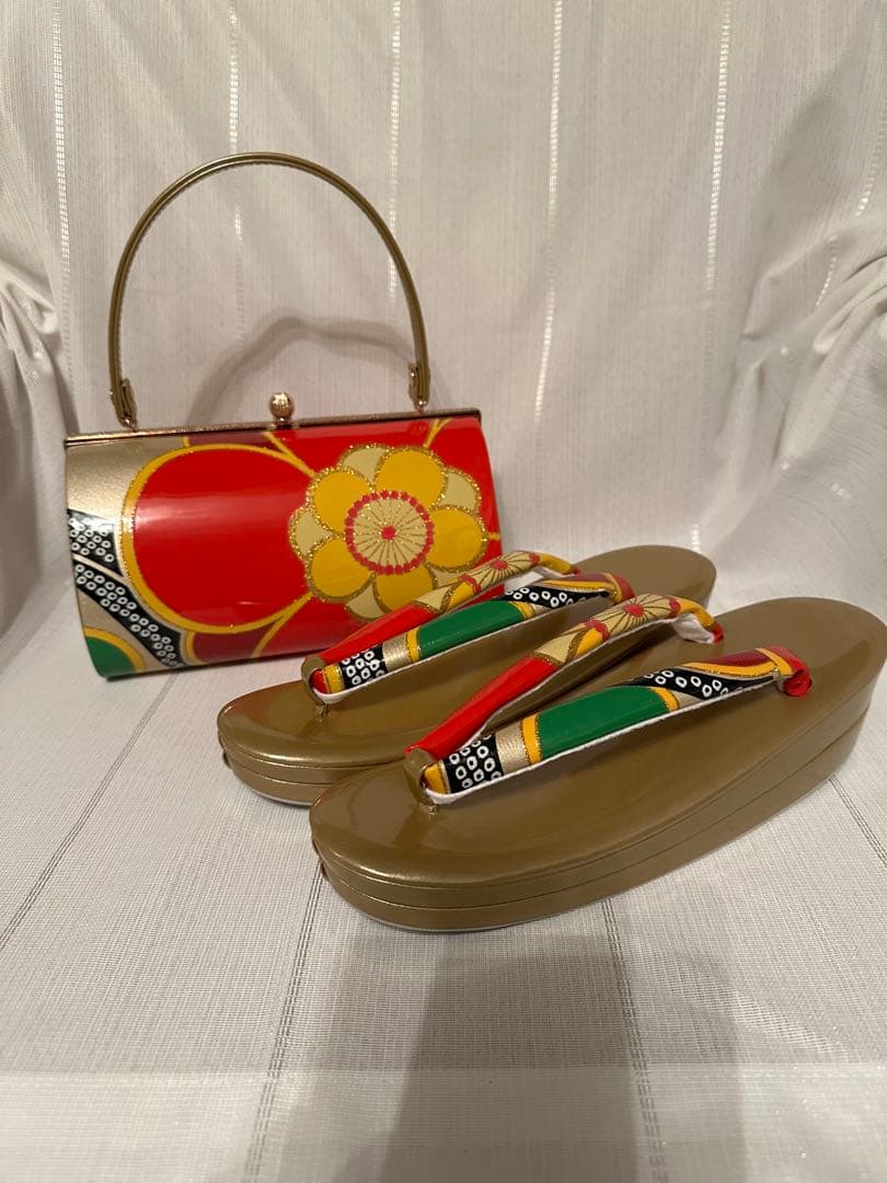 振袖用和装用バッグ草履セットsky-aroma品