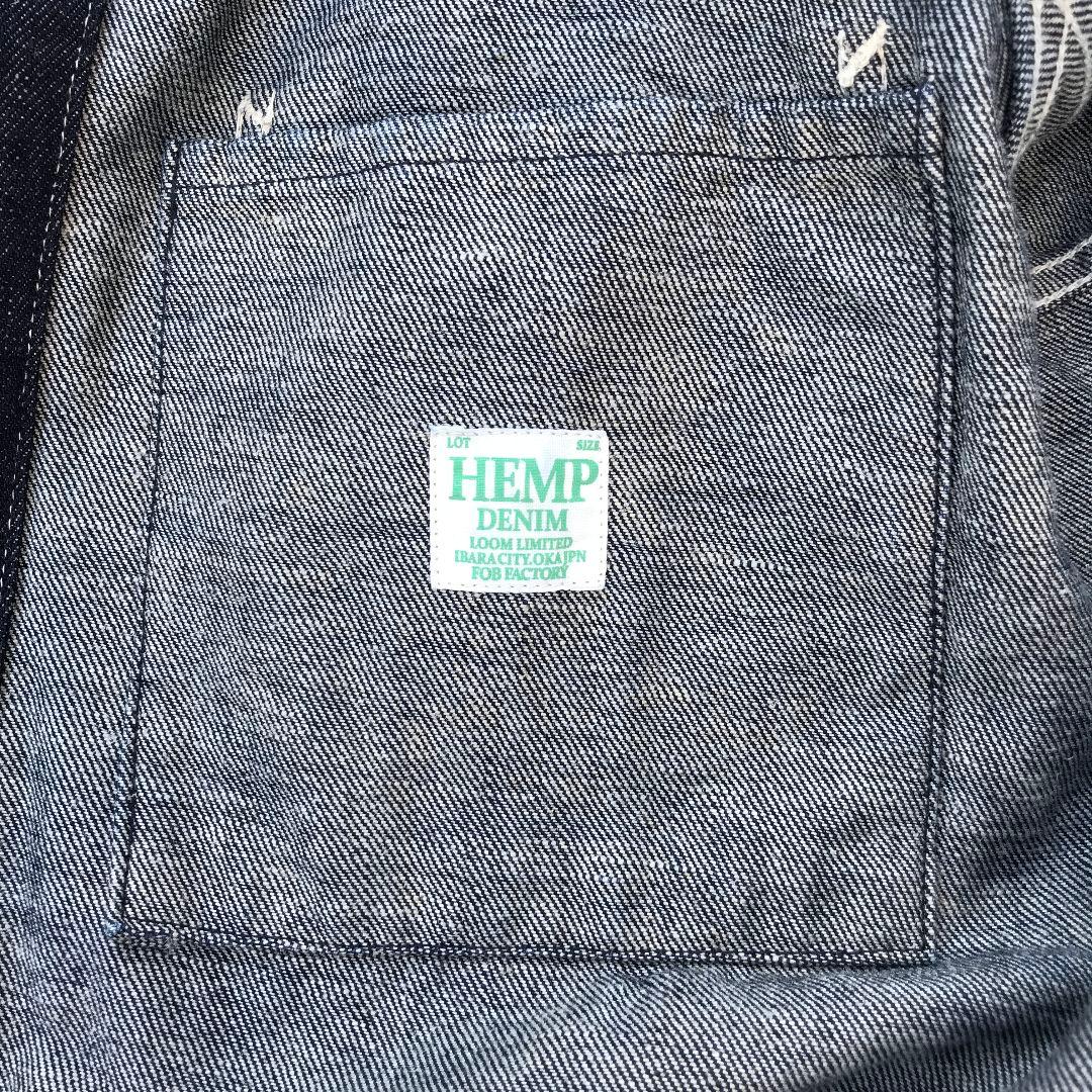 FOB ファクトリー ヘンプ デニム ラグラン スリーブ カバーオール