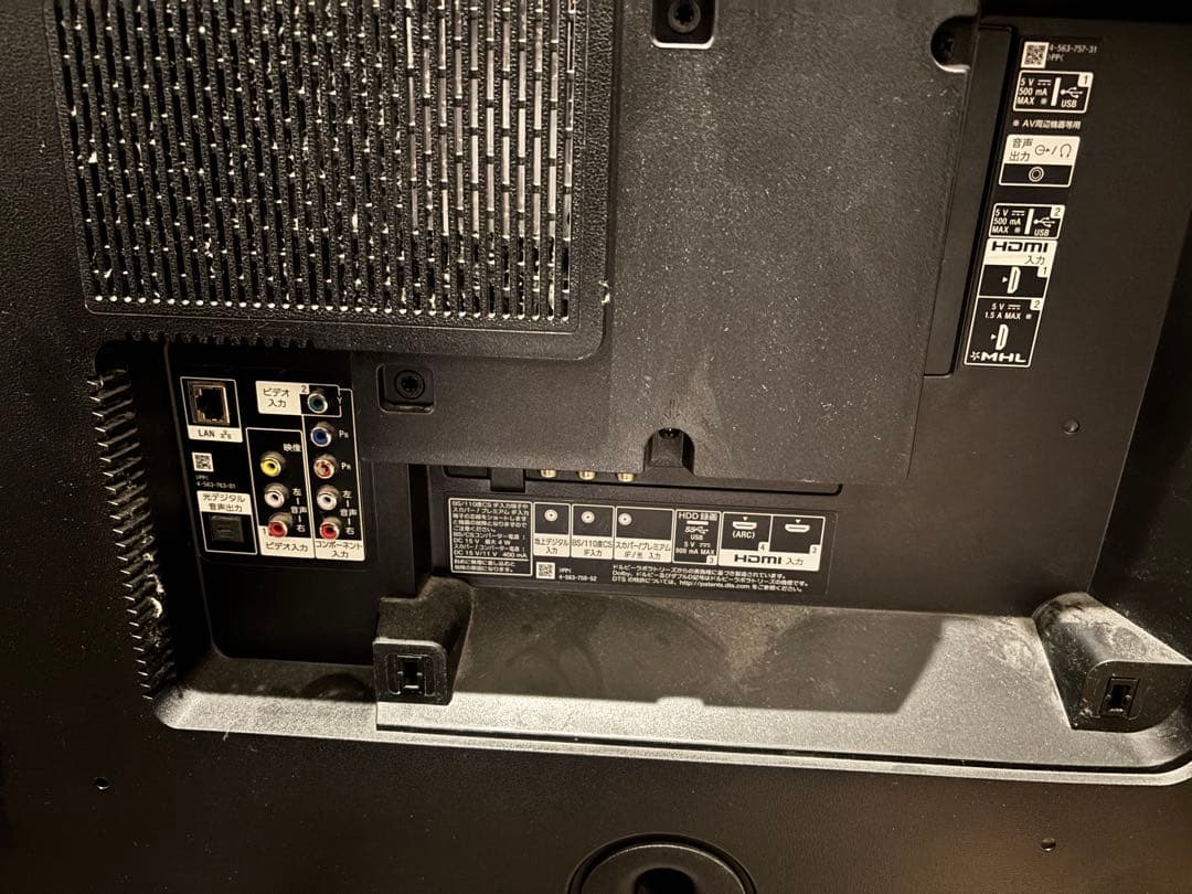 SONY 65インチKJ–65X9350D ジャンク品　引き取りの方お安く北海道