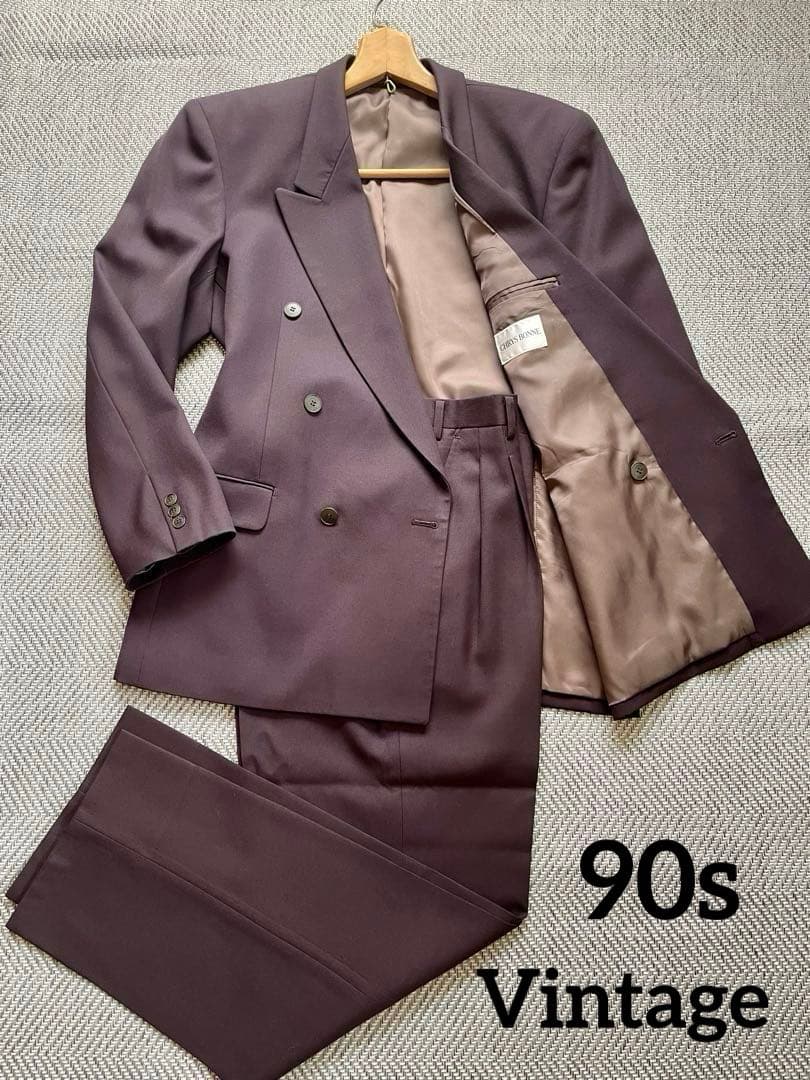 【90s ヴィンテージ】ダブルブレストスーツ　クラシックフィット
