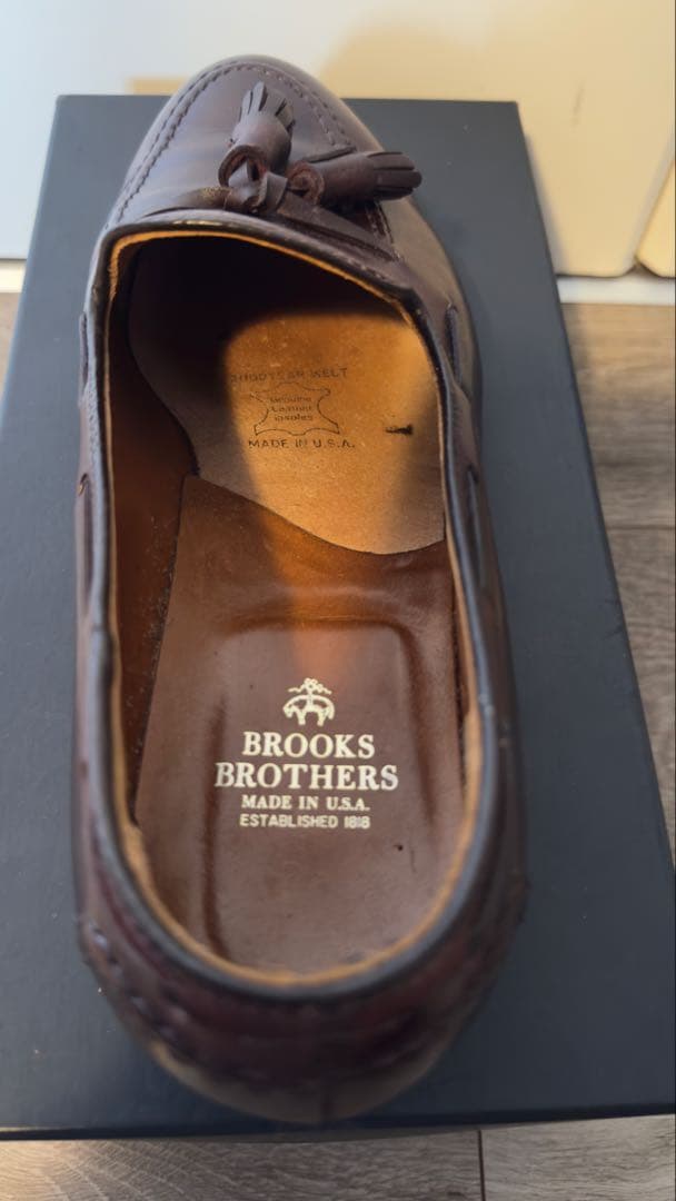 ブルックスブラザーズ Alden タッセルローファー8ハーフ E