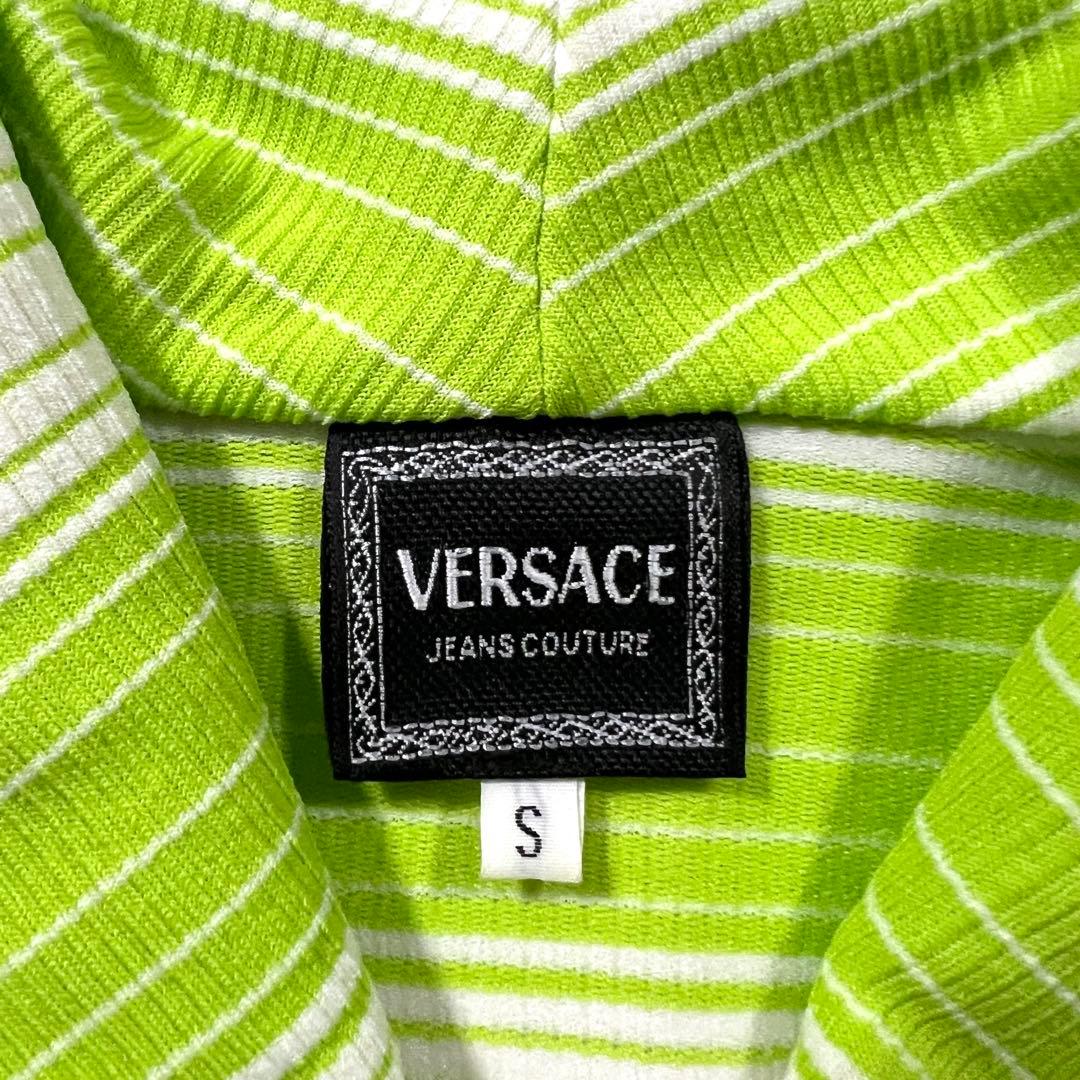 ヴェルサーチ ジャケット ブルゾン グリーン系 短丈 Y2K メデューサ S