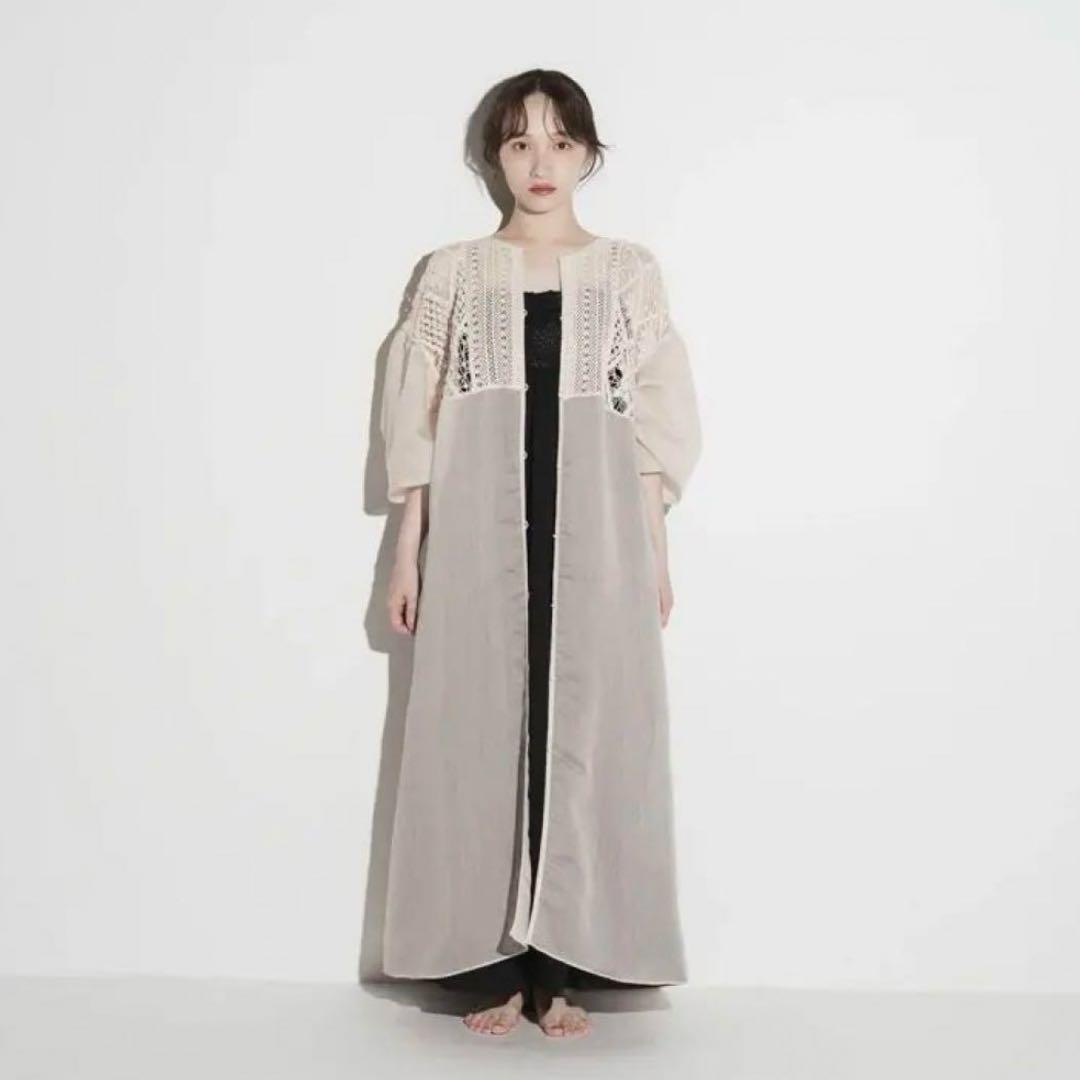 ワンピース cotton lace patchwork docking one piece