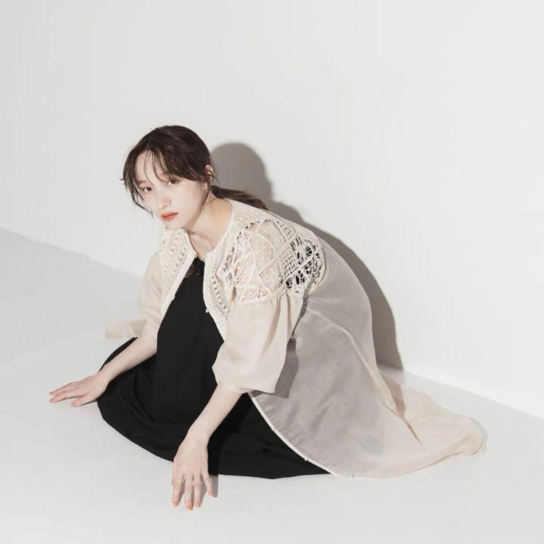 ワンピース cotton lace patchwork docking one piece