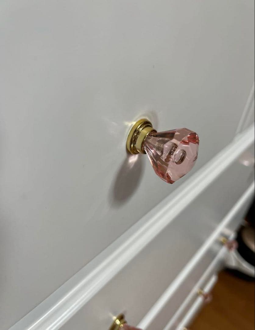 Anna様　ニトリ　ハイチェスト(TA75WH 取っ手ピンク) 日本製　ホワイト