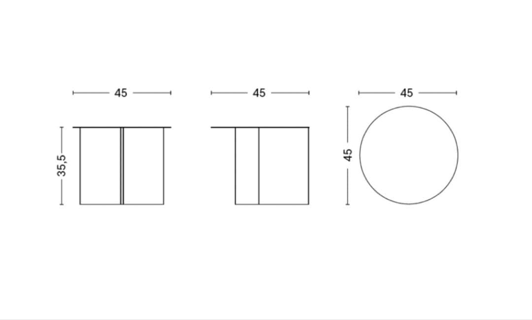 HAY SLIT TABLE ブラック サイドテーブル