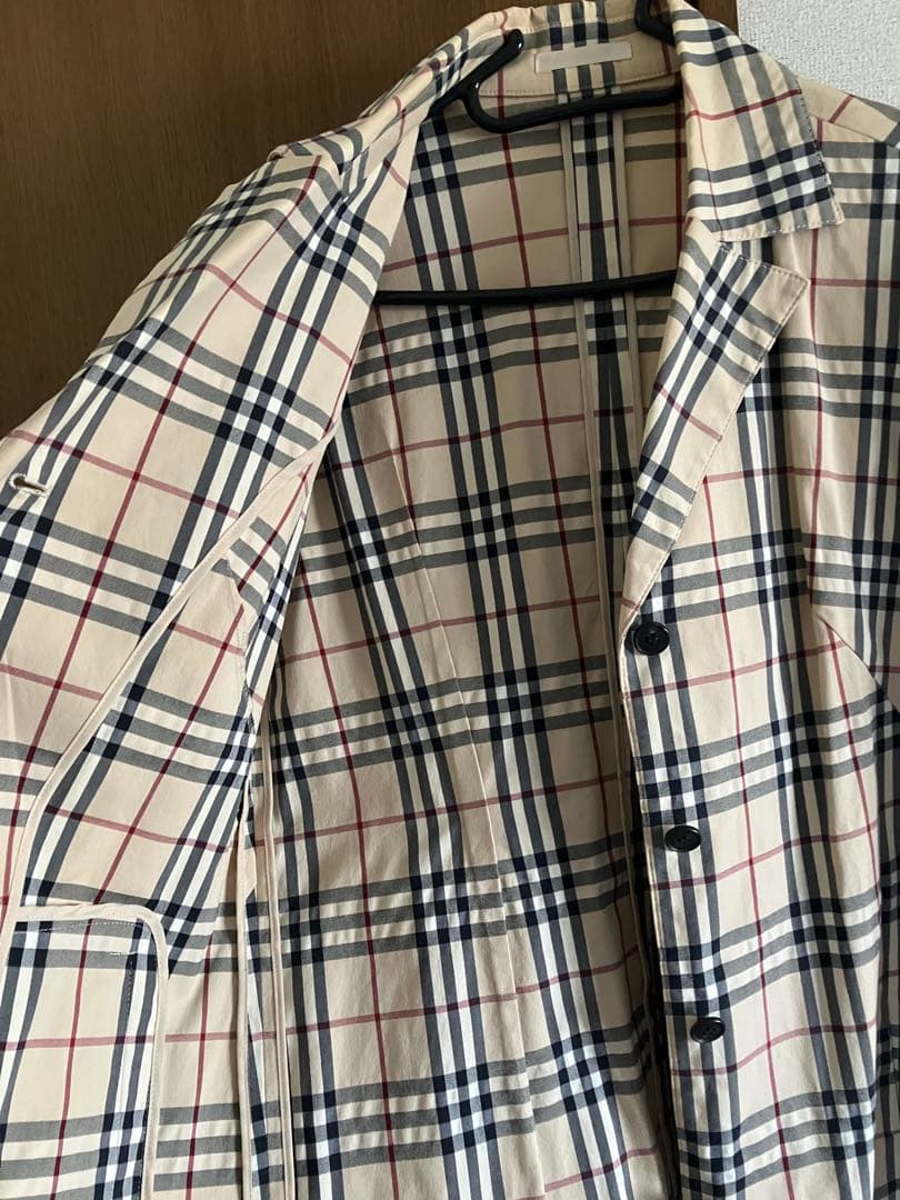 【BURBERRY】バーバリー　チェック柄 テーラードジャケット 40
