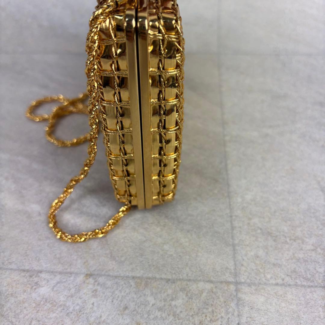 希少 RODO別注 WAKO ワコウ ゴールドメタリック パーティーバッグ