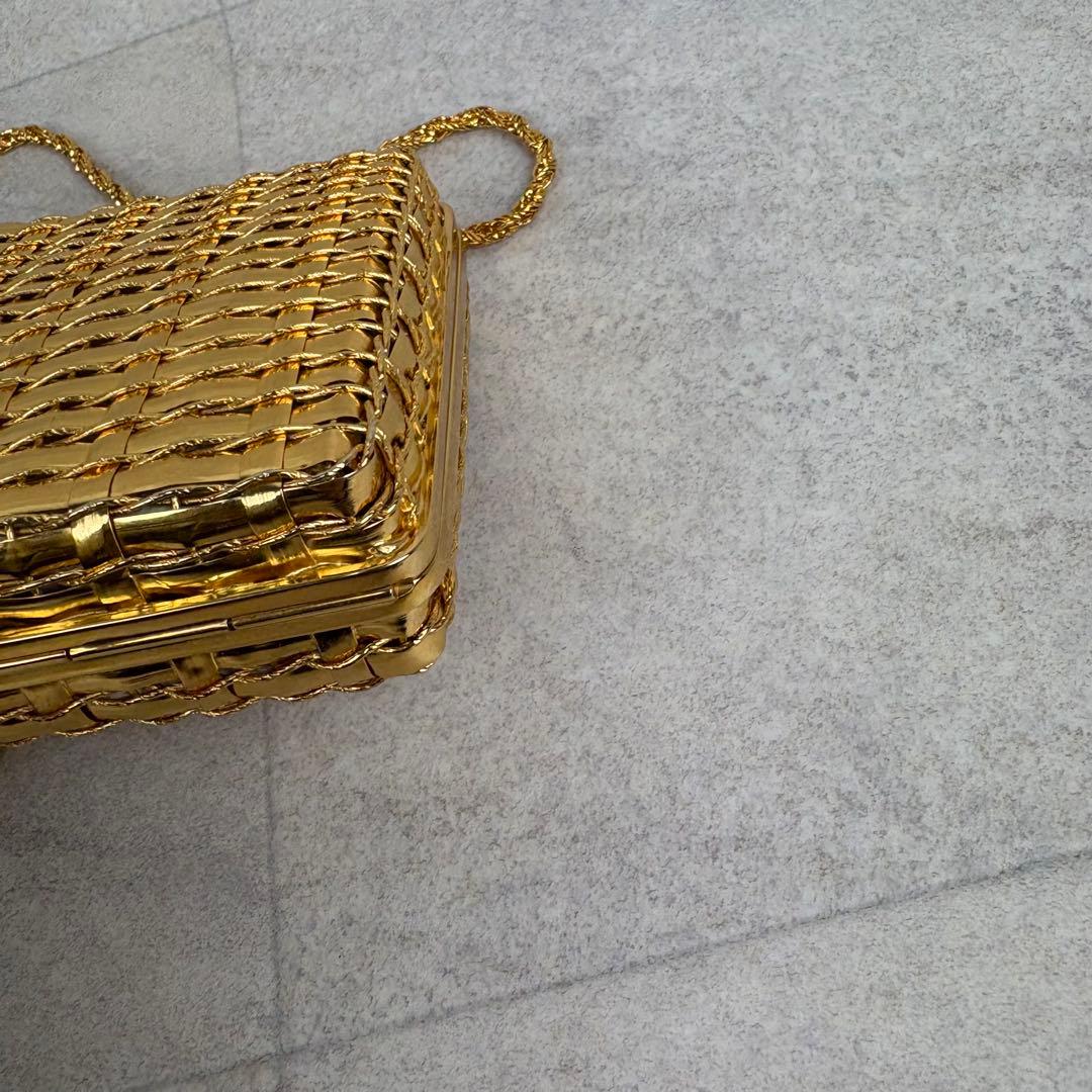 希少 RODO別注 WAKO ワコウ ゴールドメタリック パーティーバッグ