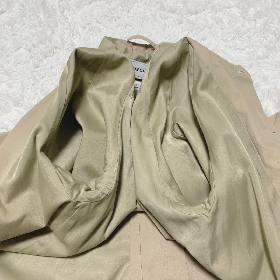 【美品】ヤエカ ステンカラーコート ベージュ S スタンダード