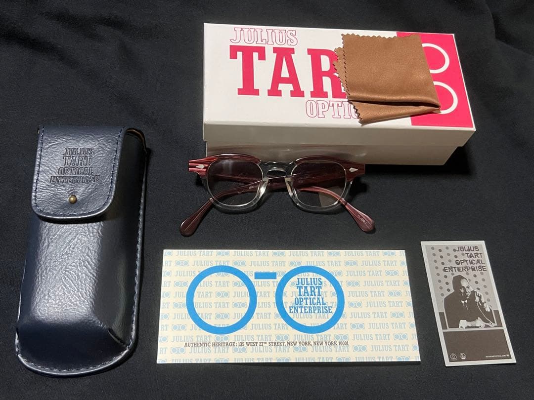 小物 JULIUS TART OPTICAL AR red wood 42-22