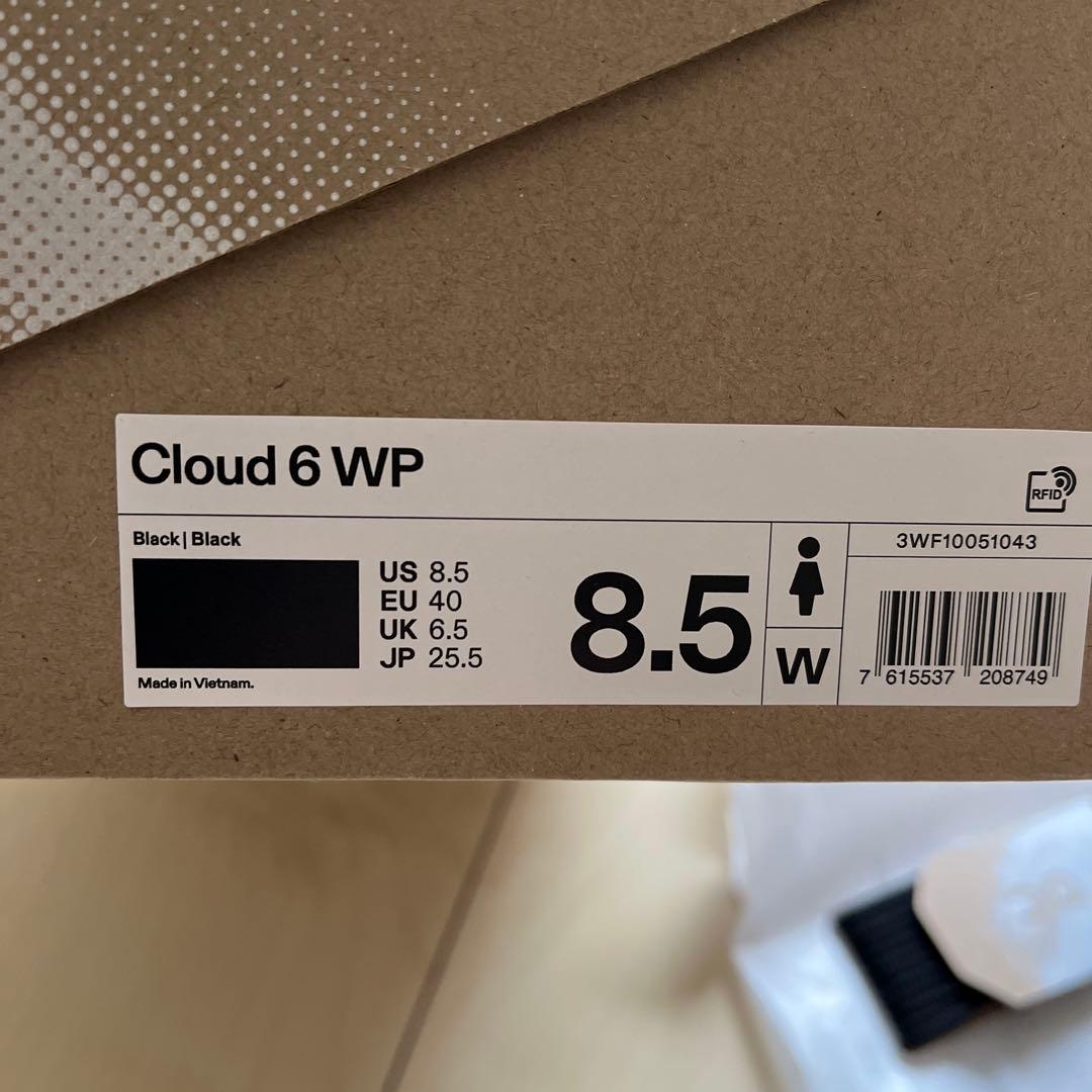 On Cloud Waterproof ブラック スニーカー　２５.５センチ