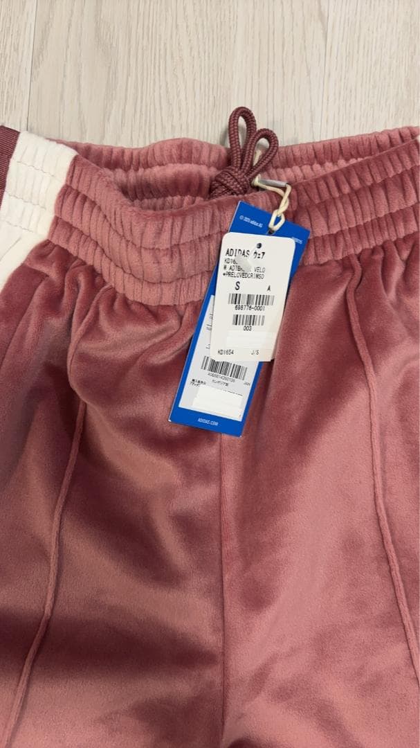 adidas ADIBREAK velour TT 新品タグ付き pink　S