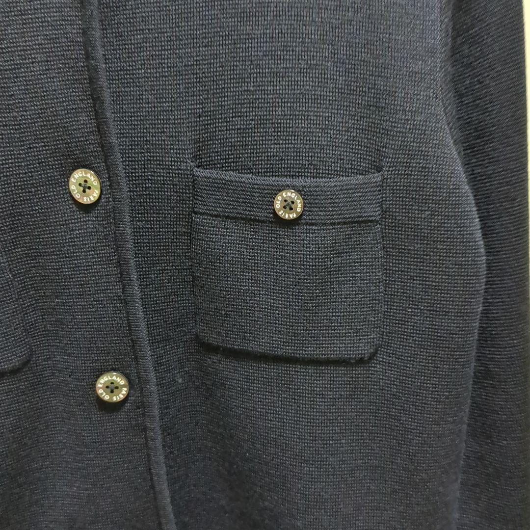 OLD ENGLAND ネイビー ノーカラージャケット