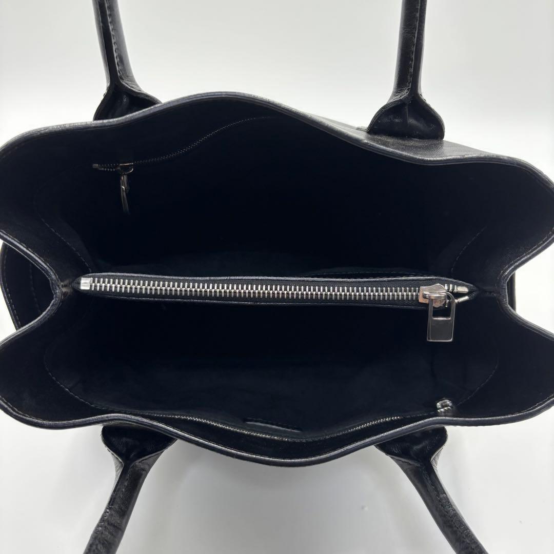 【美品】 HIROFU ヒロフ DUO デュオ トートバッグ ハンドバッグ 黒