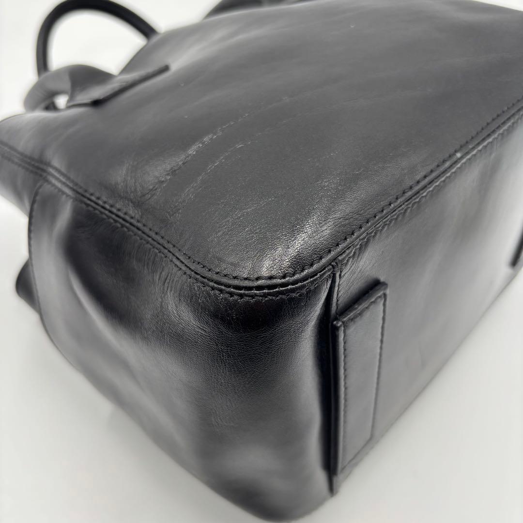 【美品】 HIROFU ヒロフ DUO デュオ トートバッグ ハンドバッグ 黒