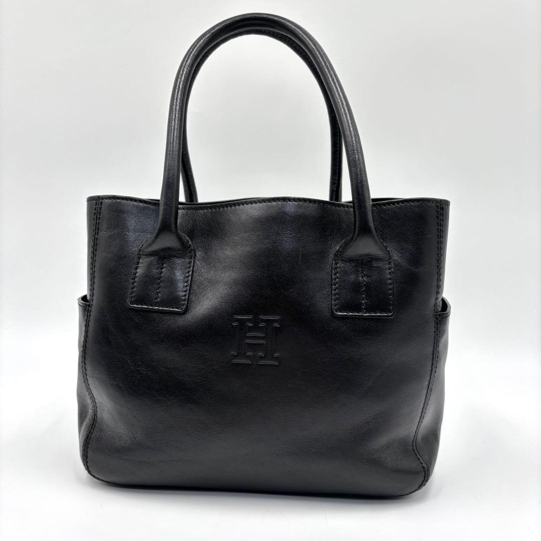 【美品】 HIROFU ヒロフ DUO デュオ トートバッグ ハンドバッグ 黒