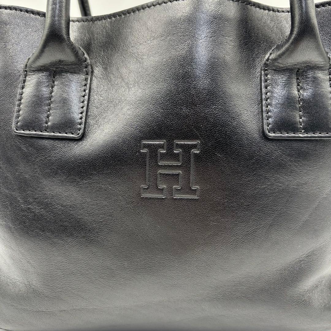 【美品】 HIROFU ヒロフ DUO デュオ トートバッグ ハンドバッグ 黒