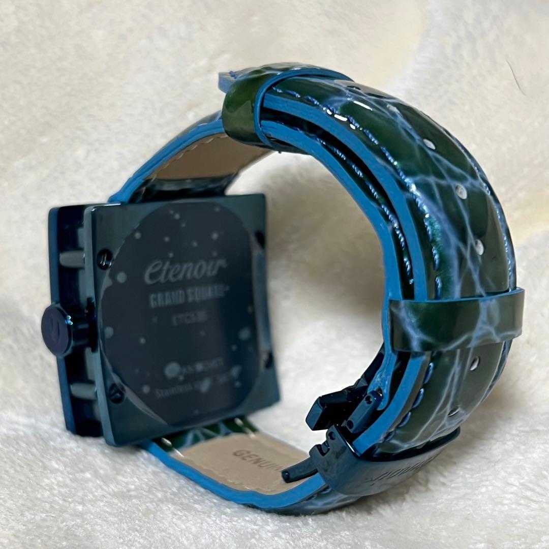 エテノワールetenoir 廃盤レアBLUEモデル腕時計 ETGS36自動巻き