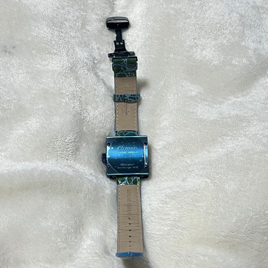 エテノワールetenoir 廃盤レアBLUEモデル腕時計 ETGS36自動巻き