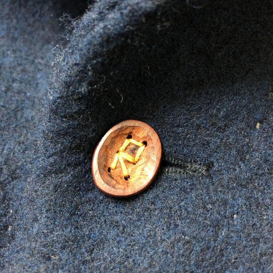 45R 45rpm 縮絨ウール ジャケット ウッドボタン