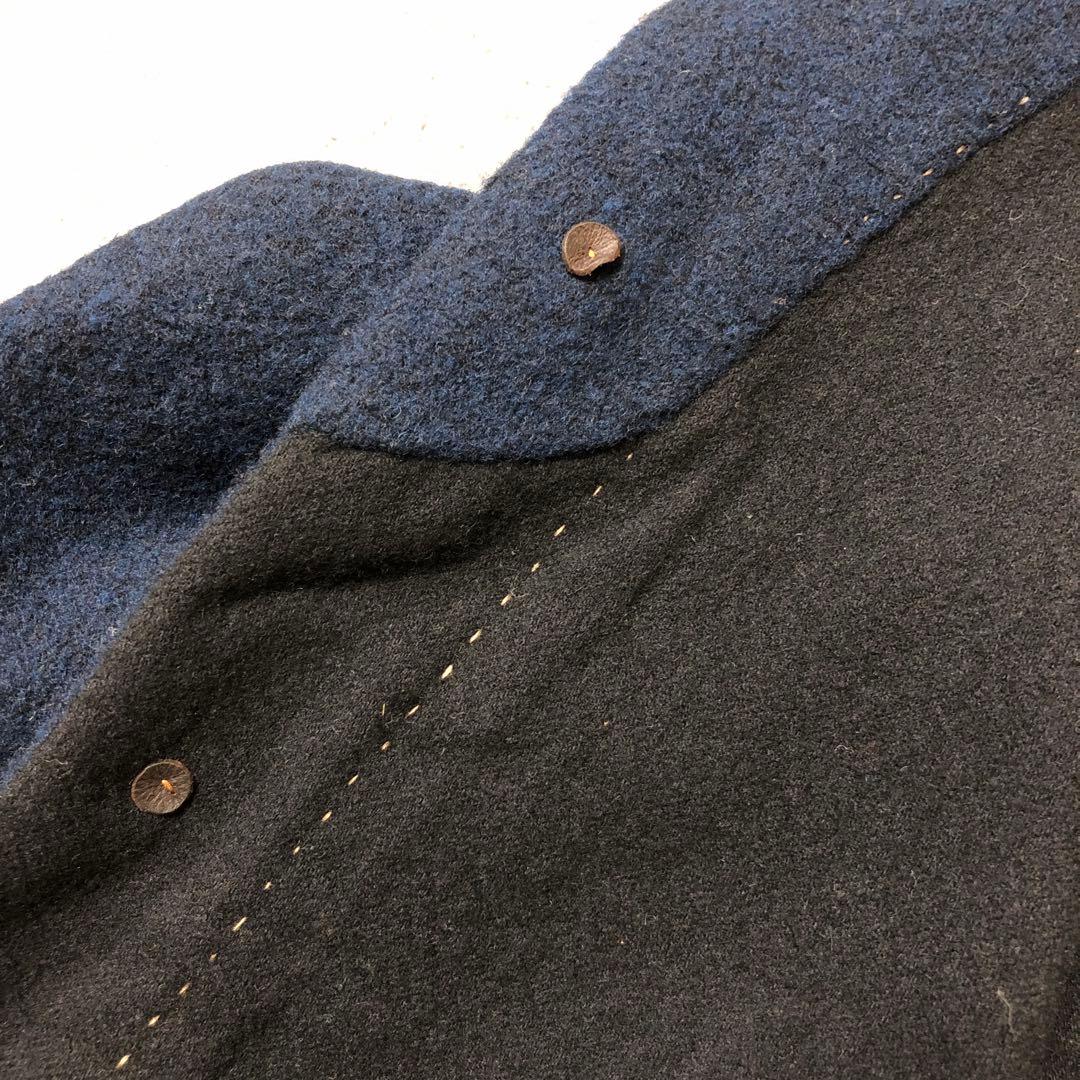45R 45rpm 縮絨ウール ジャケット ウッドボタン