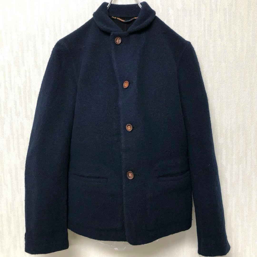 45R 45rpm 縮絨ウール ジャケット ウッドボタン