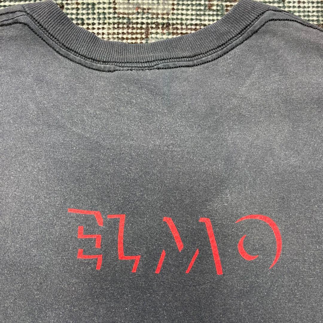 ヴィンテージ　 USA製　セサミストリート　エルモ　ブラックアウト　Tシャツ　黒