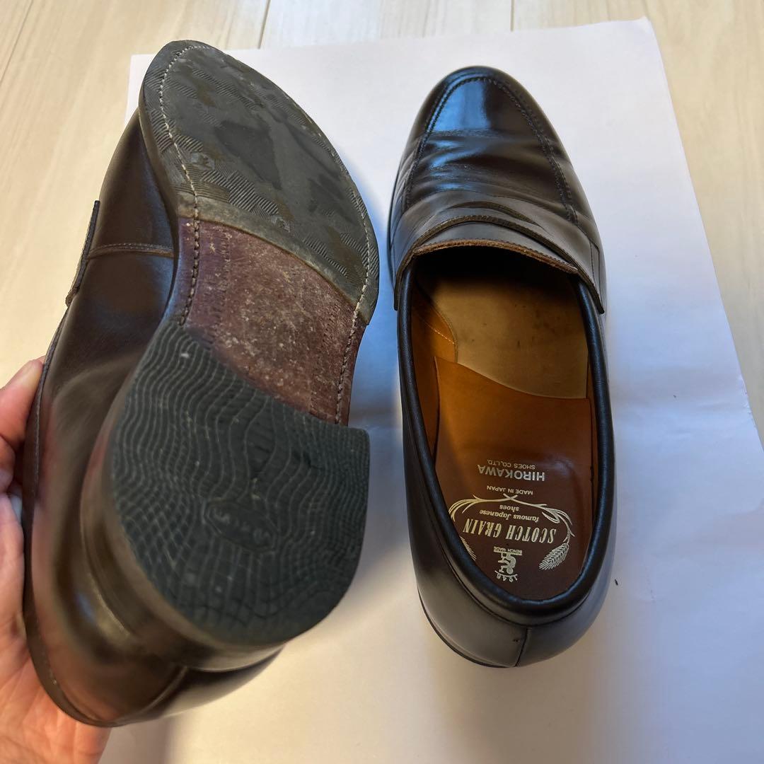 スコッチグレイン HIROKAWA ローファー 革靴　26cm ブラウン