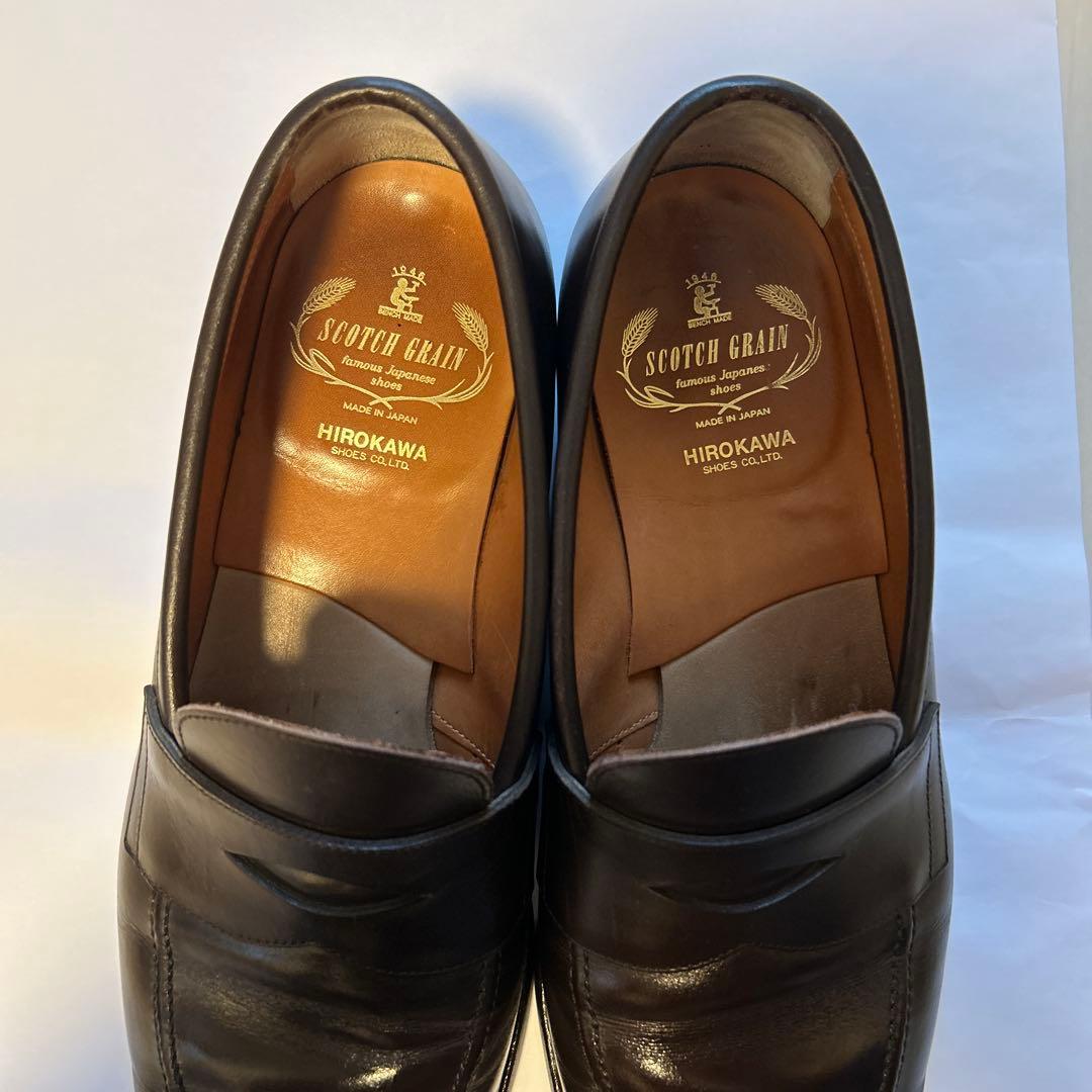 スコッチグレイン HIROKAWA ローファー 革靴　26cm ブラウン