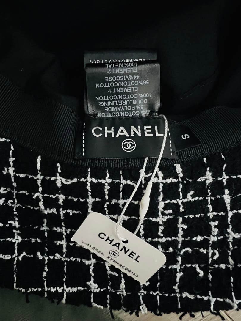 シャネルツイードバケットハット