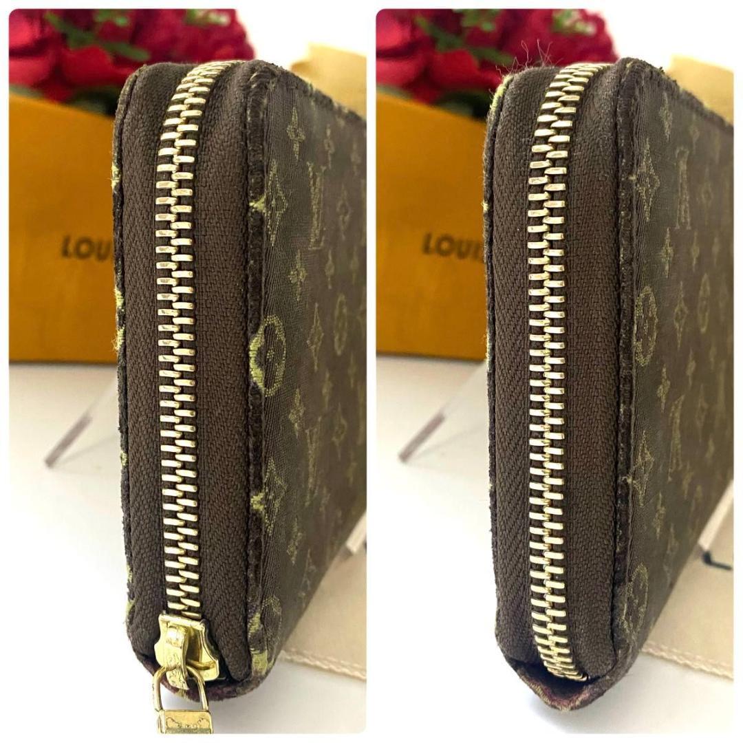 ルイ ヴィトン◎ジッピーウォレット モノグラム ミニラン ラウンドファスナー 茶