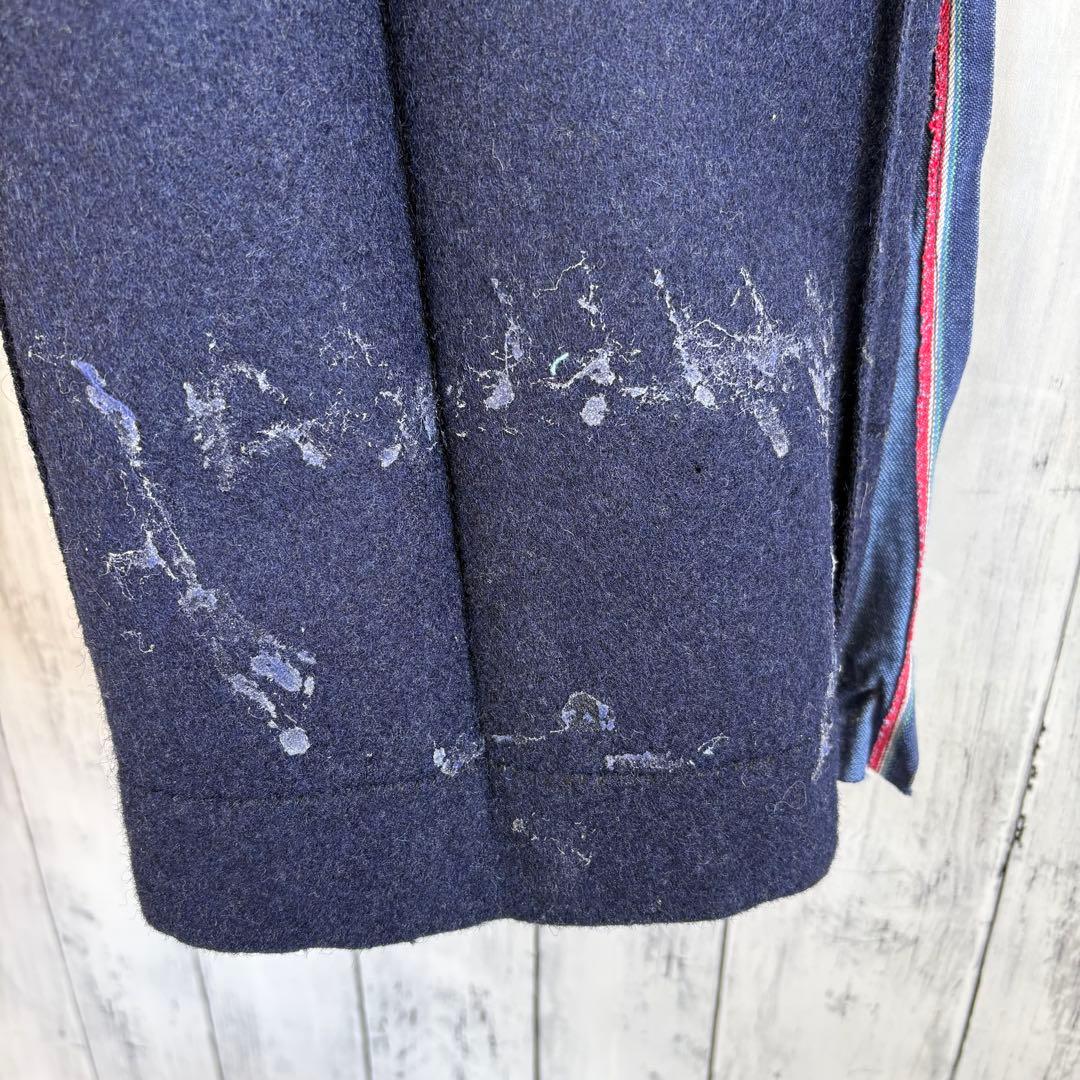 30s ヴィンテージ フランス軍 ウールパンツ メタルボタン ミリタリーパンツ