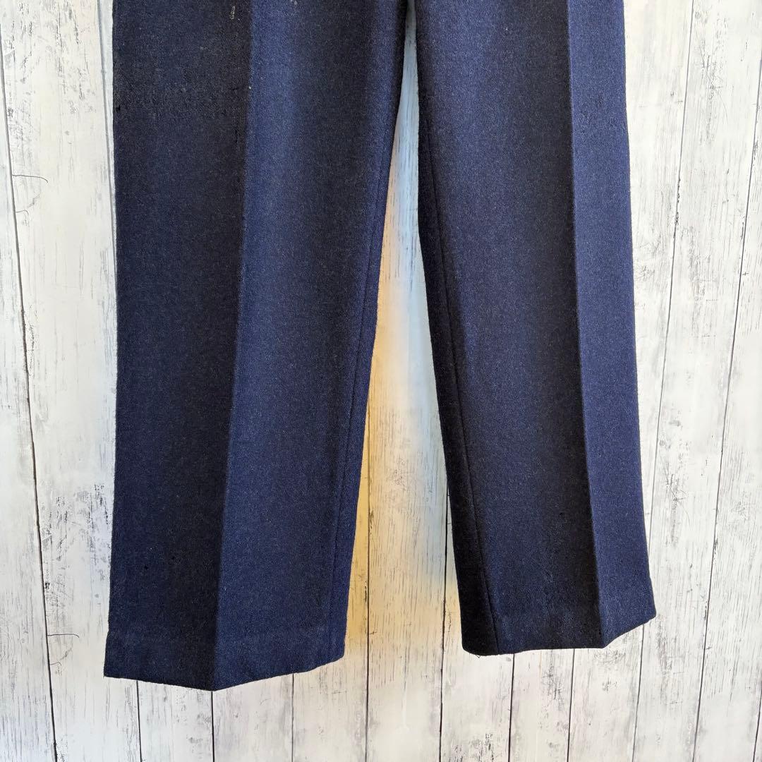 30s ヴィンテージ フランス軍 ウールパンツ メタルボタン ミリタリーパンツ