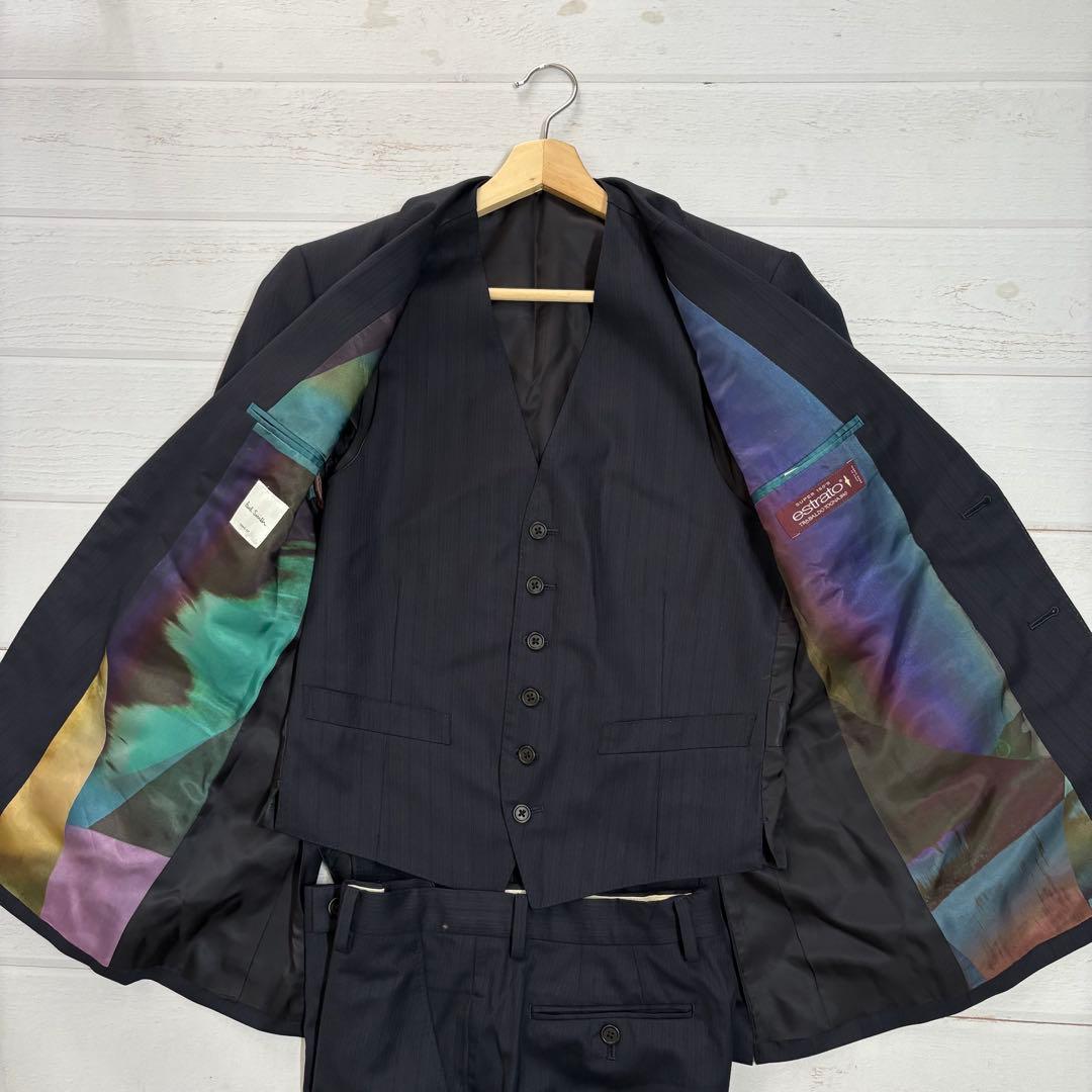極美品✨23aw ポールスミス スーツ スリーピース グラデーション ネイビー