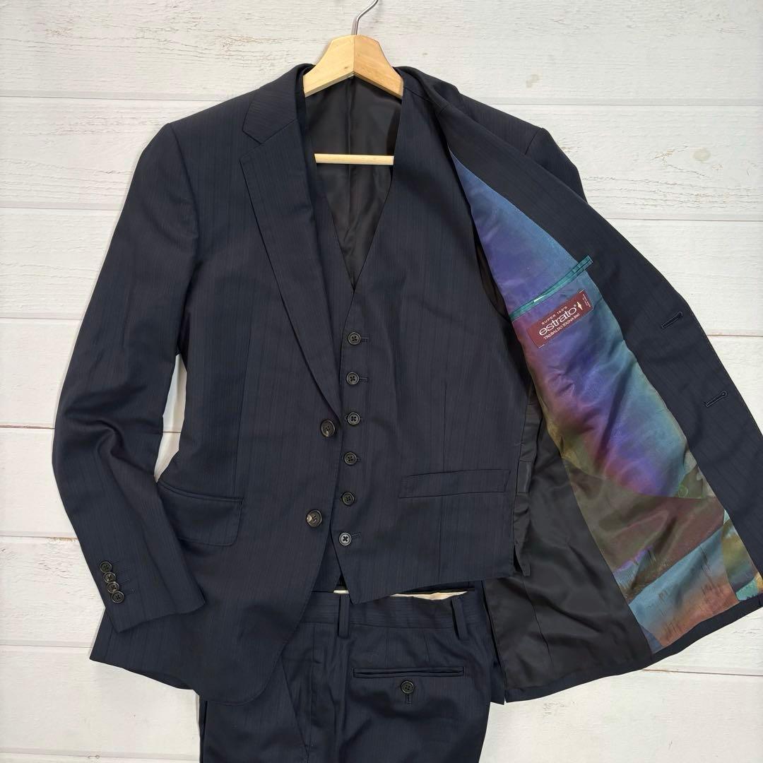 極美品✨23aw ポールスミス スーツ スリーピース グラデーション ネイビー