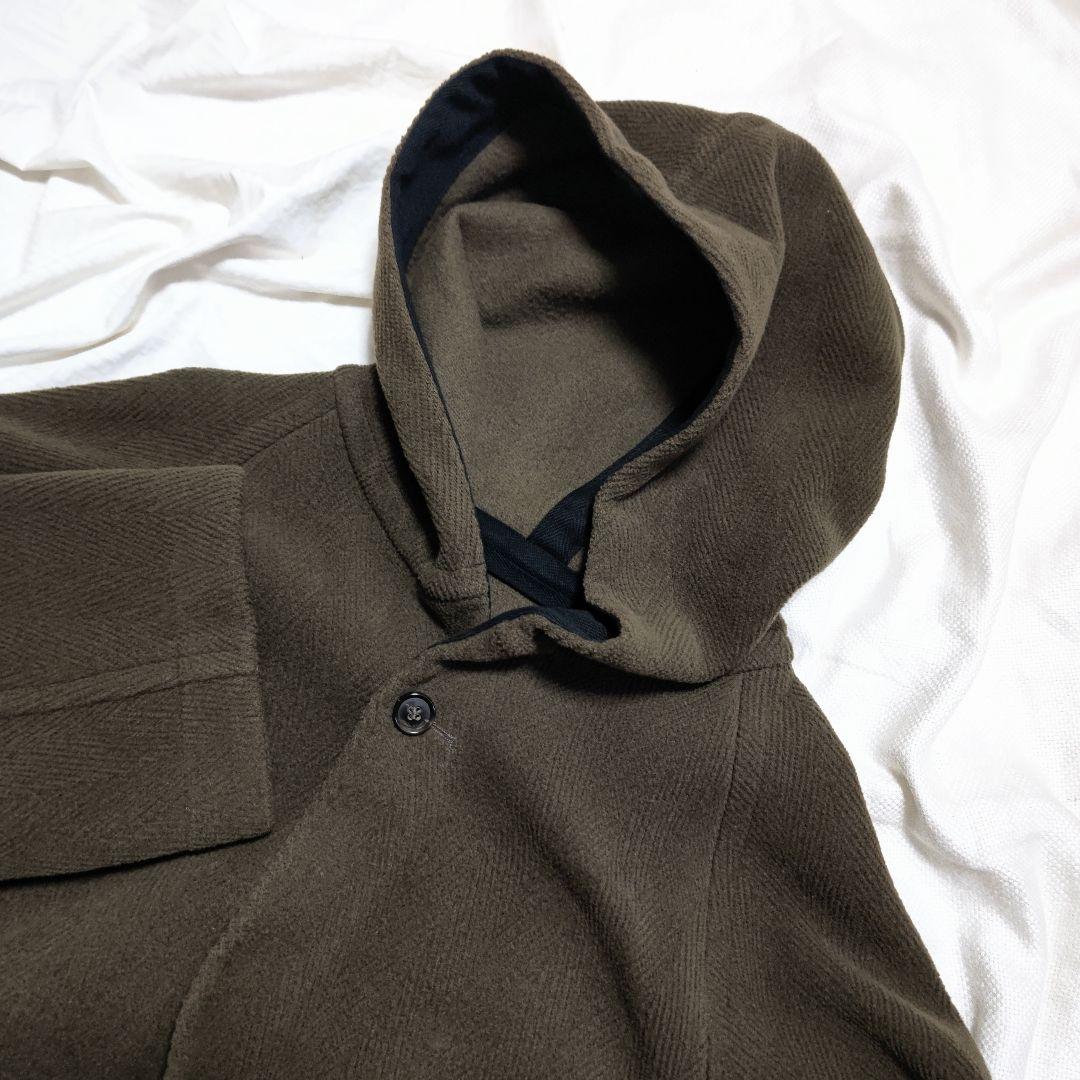 マッキントッシュMACKINTOSHヘリンボーンウールオーバーサイズフードコート