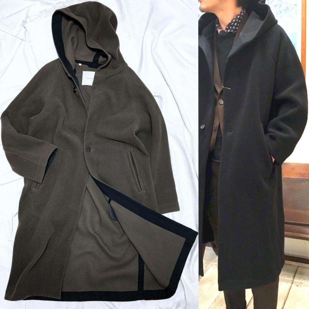 マッキントッシュMACKINTOSHヘリンボーンウールオーバーサイズフードコート