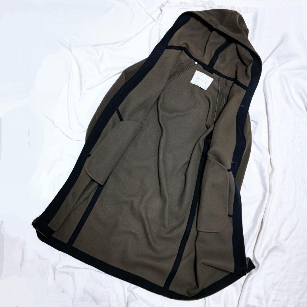 マッキントッシュMACKINTOSHヘリンボーンウールオーバーサイズフードコート