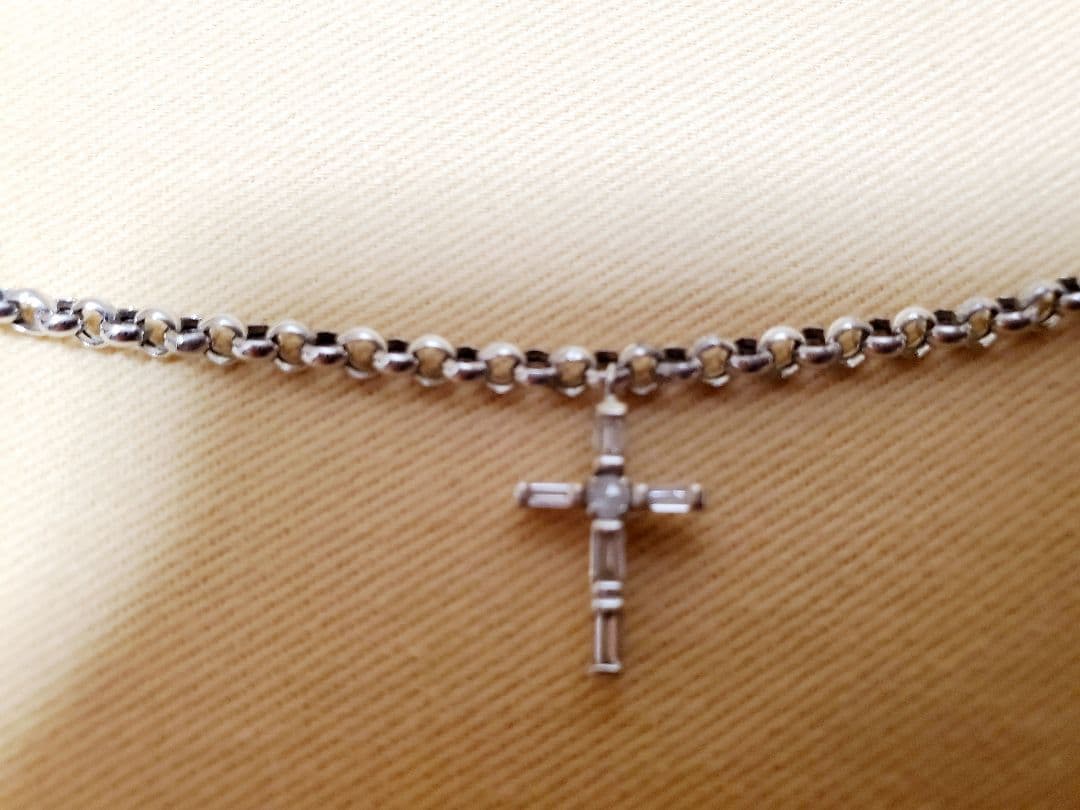 クロスダイヤモンドアンクレット　メンズ