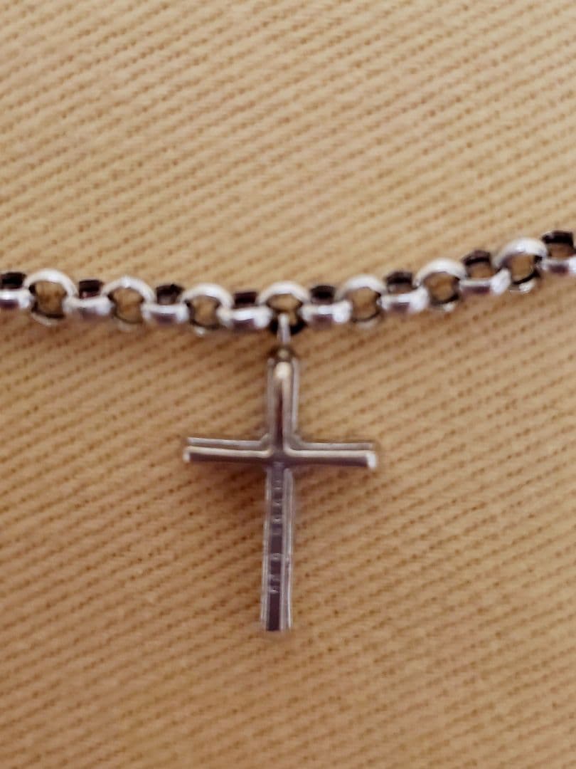 クロスダイヤモンドアンクレット　メンズ