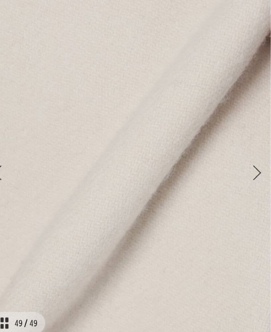 ノーカラーショートコート ホワイト サイズ36 完売 La Totalite