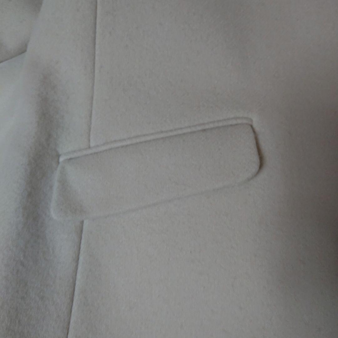 ノーカラーショートコート ホワイト サイズ36 完売 La Totalite