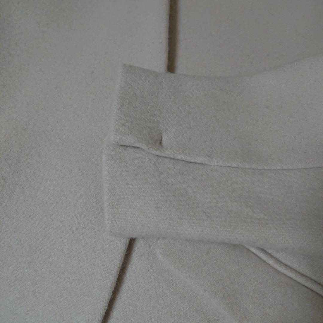 ノーカラーショートコート ホワイト サイズ36 完売 La Totalite