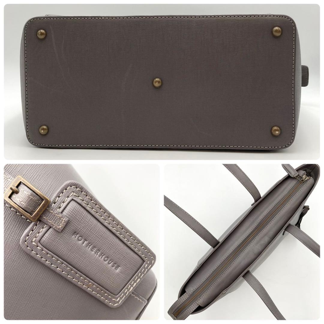 sy bloom✨ マザーハウス アンティーク トートバッグ 本革 グレー