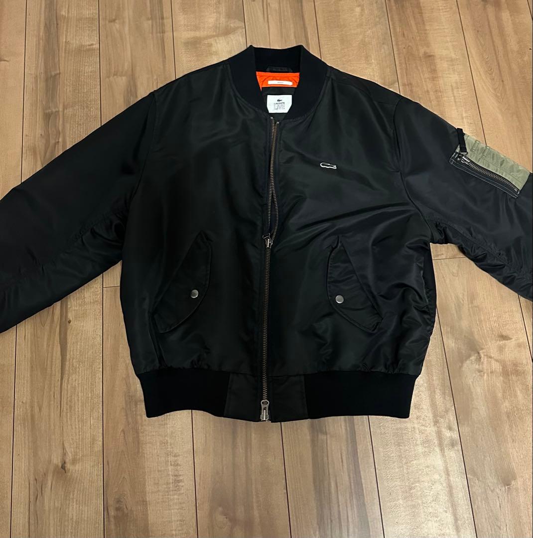 Lacoste ブラック MA-1ジャケット