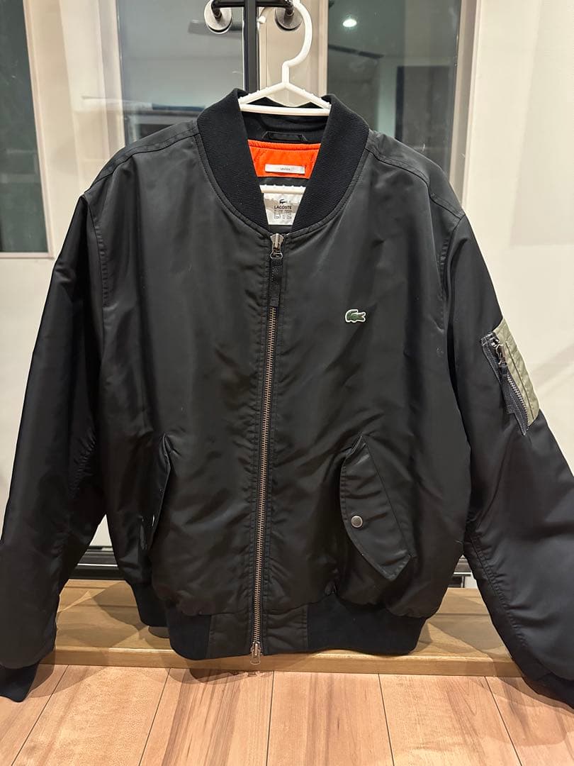 Lacoste ブラック MA-1ジャケット