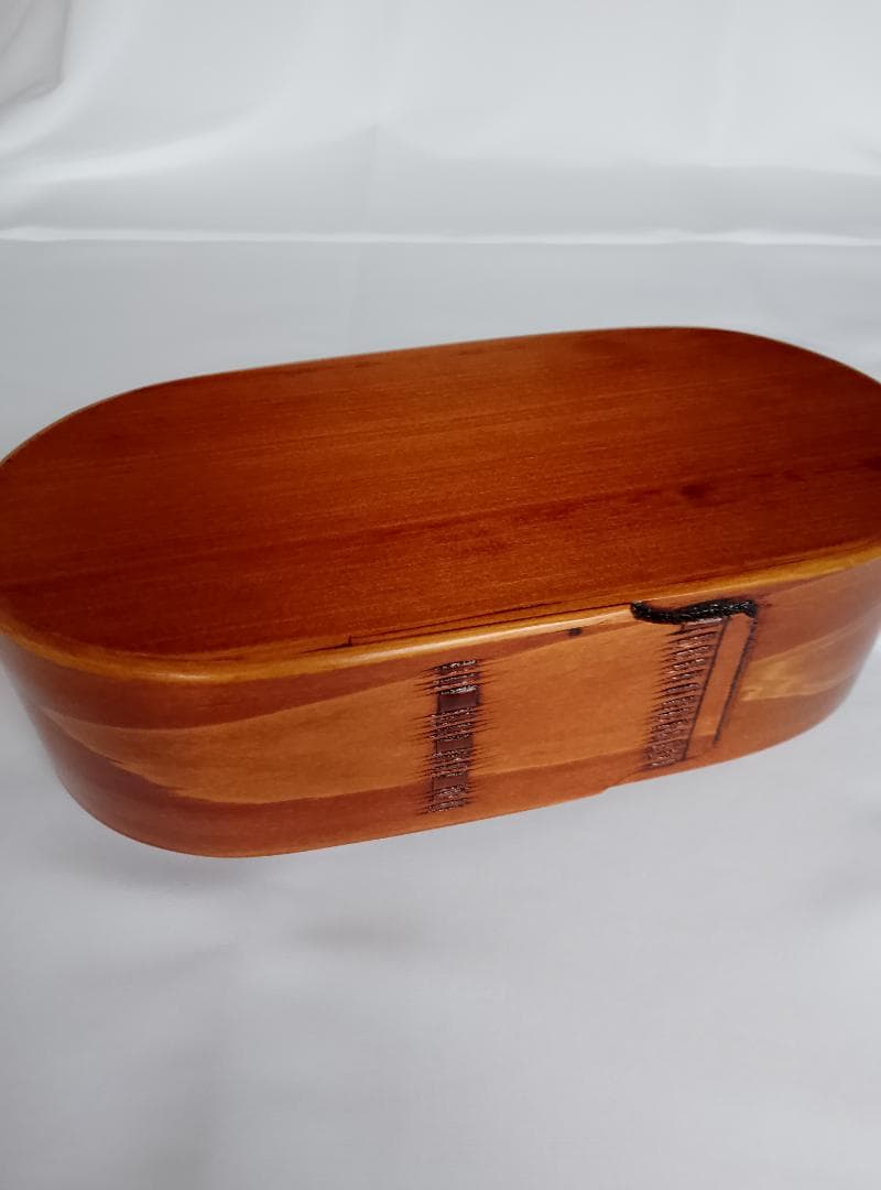 四代目鹿峰 ぬし熊 尾鷲曲げわっぱ 弁当箱 小判型 未使用品