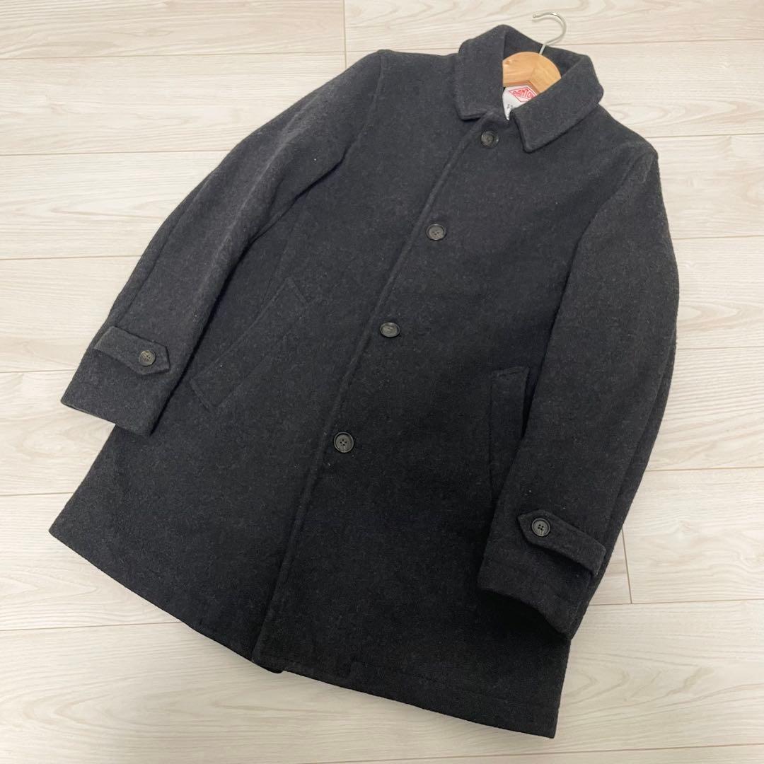 美品✨DANTON【ダントン】ウールモッサ シングルコート チャコールグレー　L