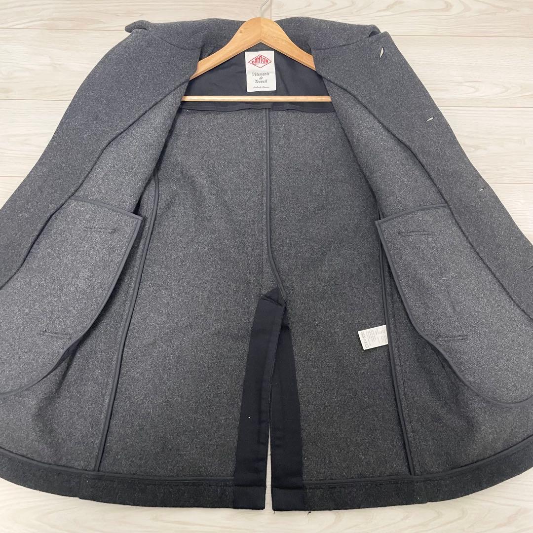 美品✨DANTON【ダントン】ウールモッサ シングルコート チャコールグレー　L